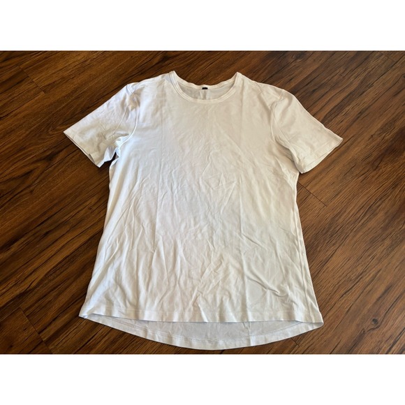LOT OF 2 ❗️Lululemon Shirt Men Medium White Organic Cotton Classic Fit Crewneck - Picture 2 of 9
